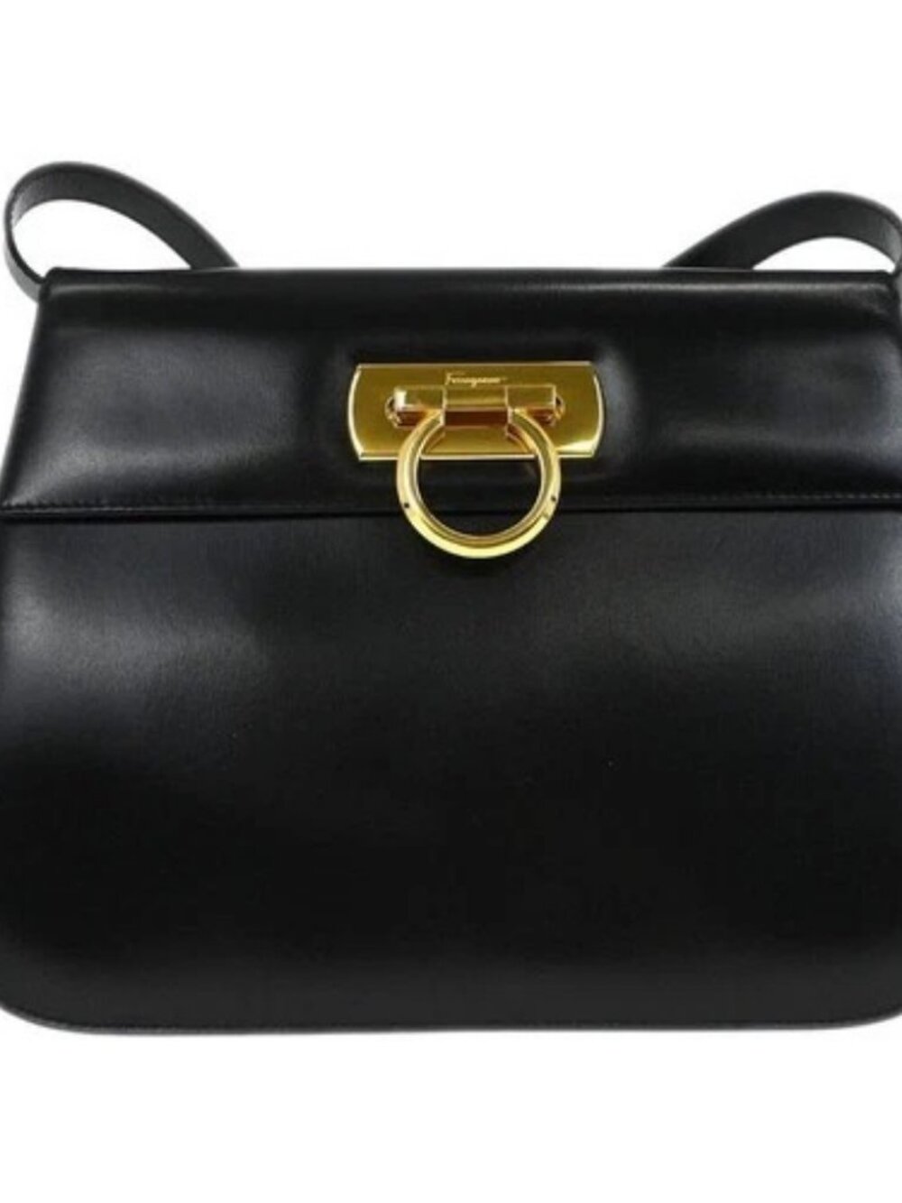 Salvatore Ferragamo Black Gancini Shoulder Bag E21 2682 117080